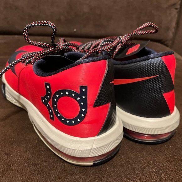 RARE nike KD 6 Independence Day  red blue white Mens 7.5 US 40.5 EUR 9 WMS - Picture 6 of 16